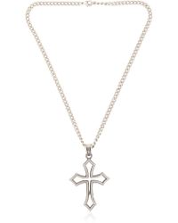 gucci split cross necklace