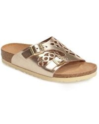 Birkenstock 'Bellary' Metallic Slide Sandal - Lyst