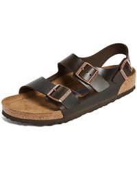 Lyst - Birkenstock Milano Leather Back Strap Sandal In Black For Men