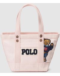 canvas polo bear tote bag