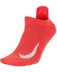 Nike Elite Lightweight Running Socks - Orange