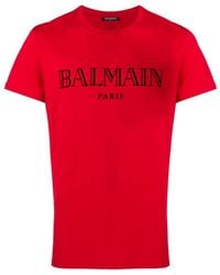 balmain red tshirt