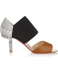 Christian louboutin Youpiyou 100 Metallic Leather Sandals in ...  