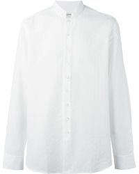 Saint Laurent Mandarin Collar Shirt - Lyst