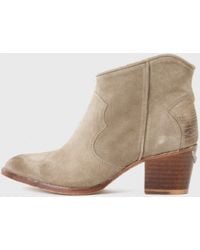 L.a.m.b. Falyn Laced Booties in Beige (Black/Natural) | Lyst