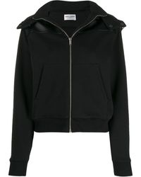 Saint Laurent Kapuzenjacke mit Einsätzen - Schwarz