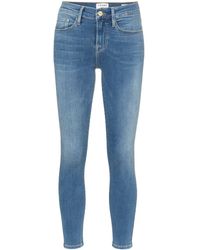 FRAME Jean crop Le Skinny De Jeanne - Bleu