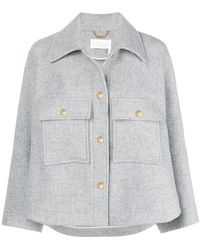 Chloé Coupe Veste Lyst Crop Boxy À qgaw8xq0