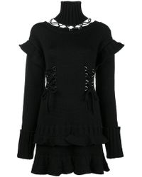 Lyst - Alexander mcqueen Cut-Out Detail Dress in Black