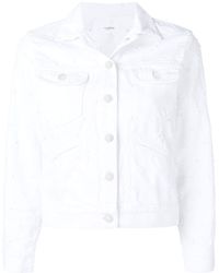 Étoile Isabel Marant Cropped Denim Jacket - White