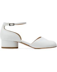 Lyst - Maison Margiela Black Exposed Toe Ankle Strap Tabi Sandals in Black