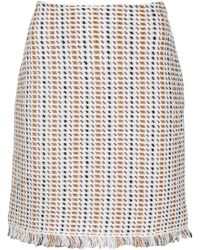 Tory Burch Hollis Linen And Cotton-blend Skirt - Lyst