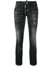 DSquared² Runway Cropped Jeans - Zwart