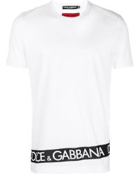 Lyst - Dolce & Gabbana Light Jersey V- Neck T-Shirt in Blue for Men