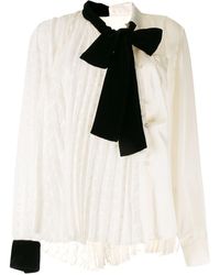 Sacai Bluse mit Schleifendetail - Gelb