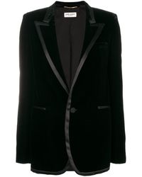 Saint Laurent Schmale Jacke - Schwarz