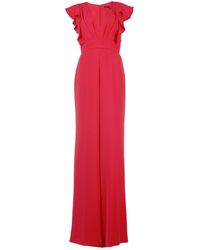 Jay Godfrey Jumpsuit mit Rüschen - Rot