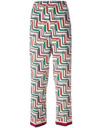 Gucci Bridal Strap Printed Pajama Pants - Blue