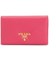 pink prada card holder