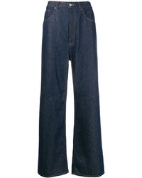 MM6 by Maison Martin Margiela Jeans Met Wijde Pijpen - Blauw