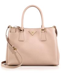 Prada Vitello Daino Tote Handbag in White | Lyst  