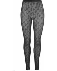 Gucci Gg Lace Tights - Black