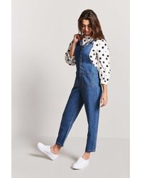 Forever 21 Latzhose mit Druckknöpfen - Blau