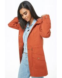 Forever 21 Parka avec cordon de serrage - Orange