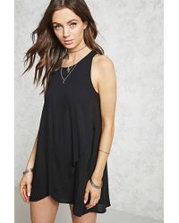 Lyst - Forever 21 Halter Skater Dress in Black