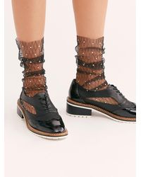 Free People Crystal Mesh Socks By Lirika Matoshi - Black