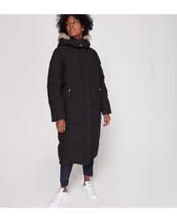 Calvin Klein Doudoune longue droite rembourrée à capuche - Noir