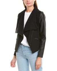 David Lerner Asymmetrical Drape Blazer - Black