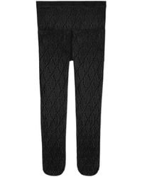 Gucci Synthetic Interlocking G Tights in Black , Lyst