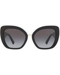 Valentino Butterfly Logo Sunglasses - Black