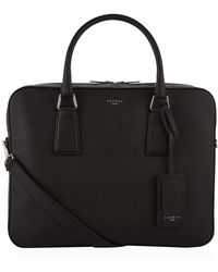 sandro leather briefcase