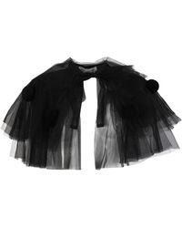 Comme des Garçons Tulle Cropped Pom Pom Vest - Black