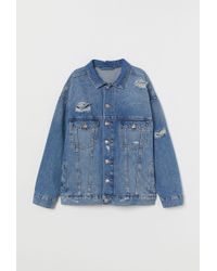 H&M Veste en jean oversize - Bleu
