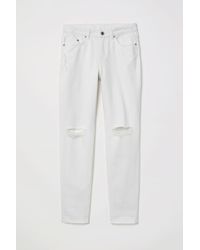 H&M Boyfriend Slim Low Jeans - White