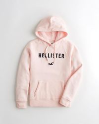 hollister print floral logo hoodie