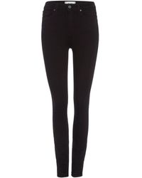 PAIGE Margot High Rise Skinny Jean In Black Shadow