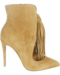 Christian louboutin Apollobotta Red-Sole Flat Grommet Boot in ...