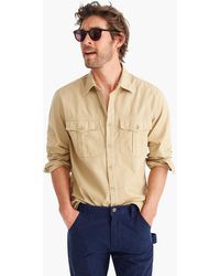 J Crew Wallace Barnes Classic Fit Woven Shirt In Green For Men