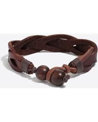 Men S J Crew Bracelets J Crew Leather Braided Bracelet Lyst