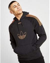 adidas Originals Flock Trefoil Cotton Sweatshirt Hoodie in adidas Originals Flock Trefoil Cotton Sweatshirt Hoodie in