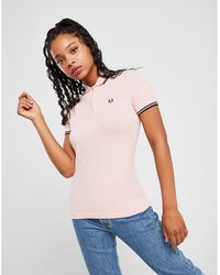 Fred Perry Tipped Polo Shirt - Pink