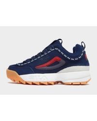 fila disruptor trainers blue