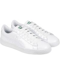 puma basket matte and shine lace up sneakers puma basket matte and shine lace up sneakers