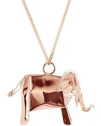 Elephant Pink Gold Necklace