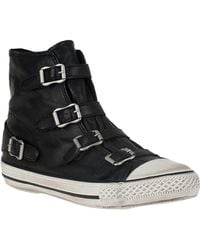 Lyst - Ash Virgin Buckle High Top Trainers in Natural