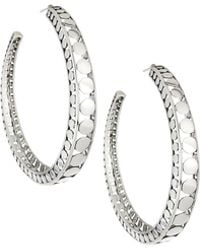 Lyst John Hardy Dot Sterling Silver Fringe Drop Earrings In Metallic John Hardy Dot Silver Open Hoop Earrings Lyst
